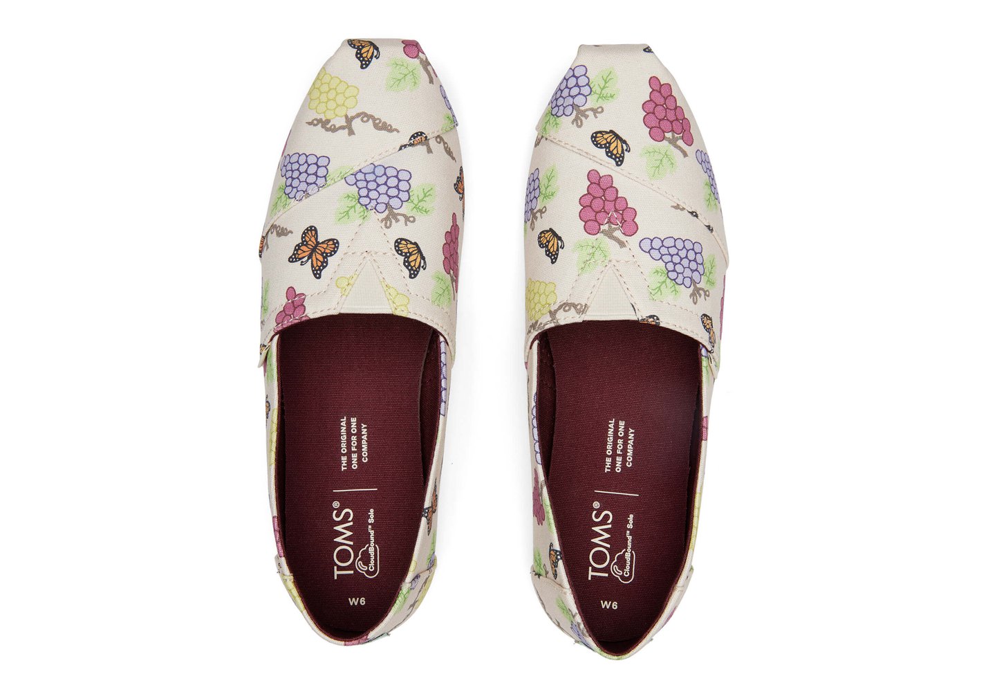 Toms Espadryle Damskie Beżowe - Alpargata Grapes - 72FJUKQYW